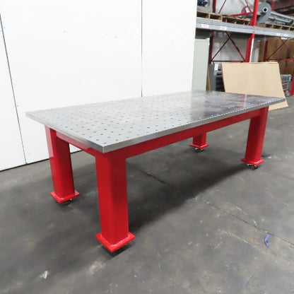 NEW 96"x48" Machined Top Welding Fixture Table 1-1/2" Thick 3"x3" Grid 5/8"Holes