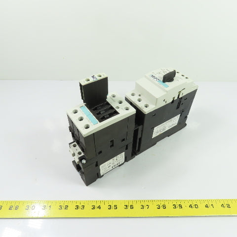 Siemens 3RT1035-1B40 3RV1031-4EA10 32A 3-Pole Manual Motor Starter Combo 690V