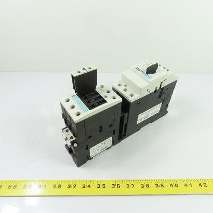 Siemens 3RT1035-1B40 3RV1031-4EA10 32A 3-Pole Manual Motor Starter Combo 690V