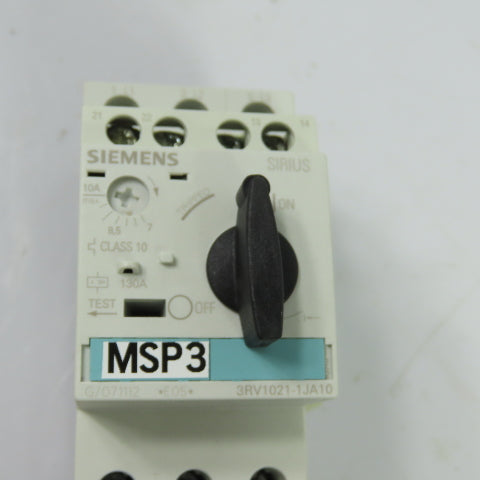 Siemens 3RT1016-1BB41 3RV1021-1JA10 7-10A Motor Starter Protector 24V Coil 690V