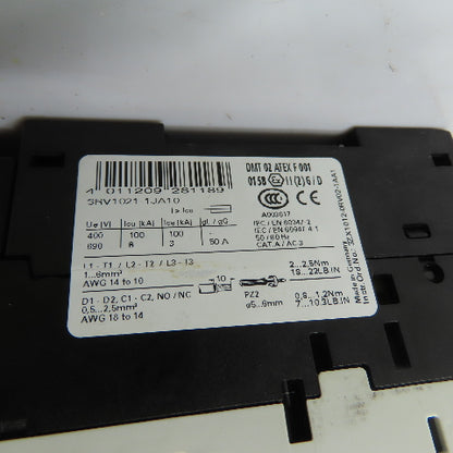 Siemens 3RT1016-1BB41 3RV1021-1JA10 7-10A Motor Starter Protector 24V Coil 690V