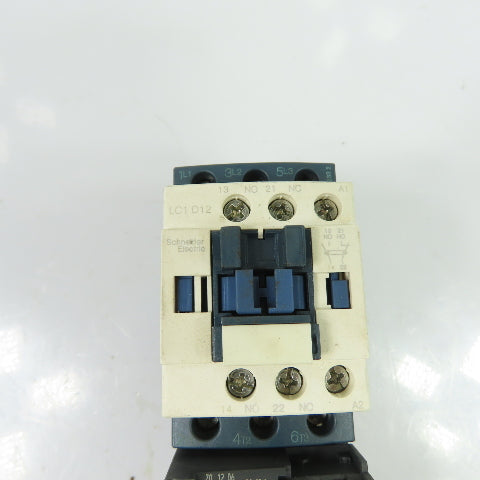 Schneider Electric LC1D12 3-Pole IEC Contactor w/ LRD10 Overload Relay 690V