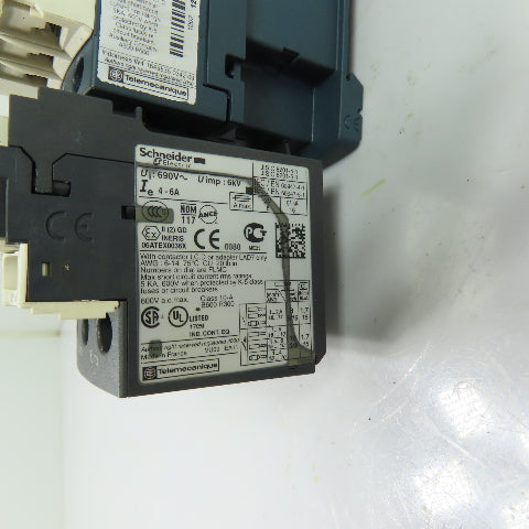 Schneider Electric LC1D12 3-Pole IEC Contactor w/ LRD10 Overload Relay 690V