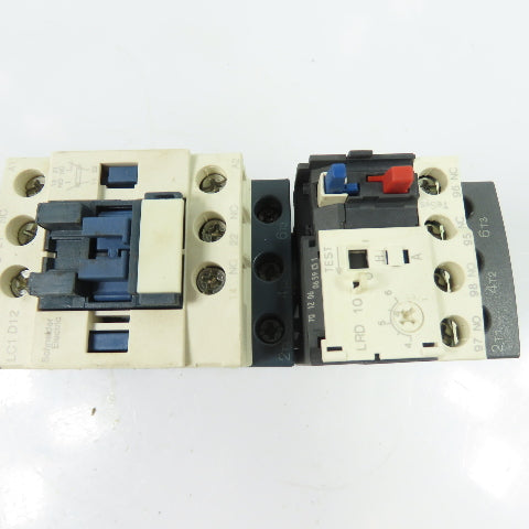 Schneider Electric LC1D12 3-Pole IEC Contactor w/ LRD10 Overload Relay 690V