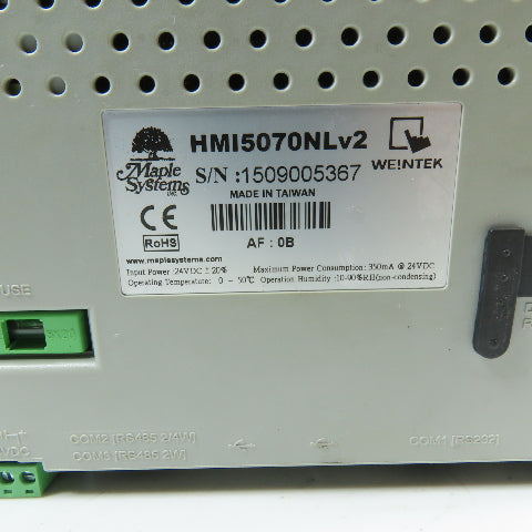 Maple Systems HMI5070NLv2 7" Touchscreen HMI Operator Interface Panel 24VDC