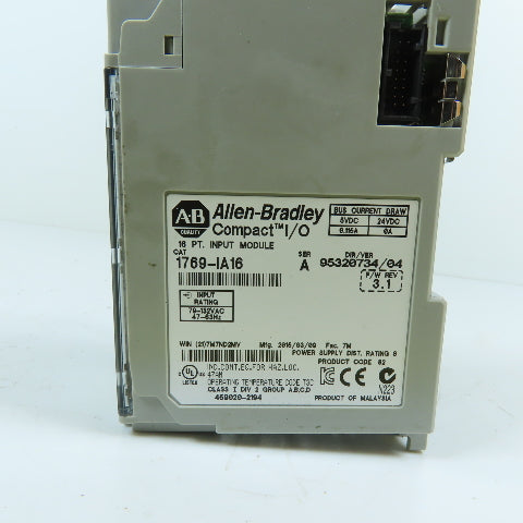 Allen-Bradley 1769-IA16 16-Point AC Digital Input Module 115VAC