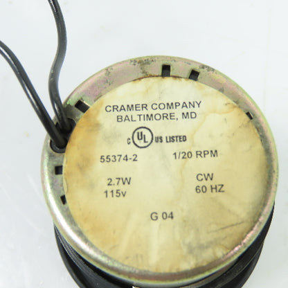 Cramer 55374-2 Elapsed Time Hour Meter 115V 60Hz Non-Resettable