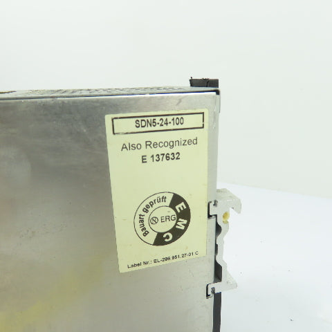 SOLA SDN 5-24-100 4VDC 5A Industrial DIN Rail Power Supply 115/230VAC Input