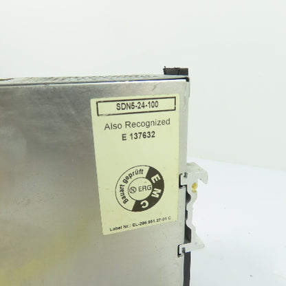 SOLA SDN 5-24-100 4VDC 5A Industrial DIN Rail Power Supply 115/230VAC Input