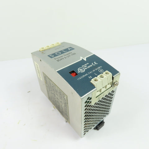 SOLA SDN 5-24-100 4VDC 5A Industrial DIN Rail Power Supply 115/230VAC Input
