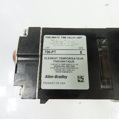 Allen-Bradley 700-P400A1 AC Relay w/ 700-PT Pneumatic Time Delay