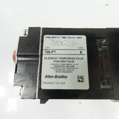 Allen-Bradley 700-P400A1 AC Relay w/ 700-PT Pneumatic Time Delay
