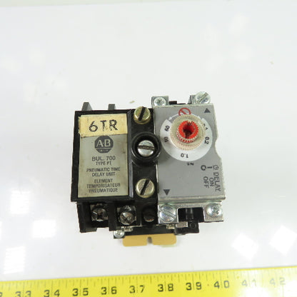 Allen-Bradley 700-P400A1 AC Relay w/ 700-PT Pneumatic Time Delay