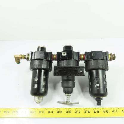Parker 16A3C0009 Pneumatic Air Filter Regulator Lubricator 150PSI 1/2" NPT