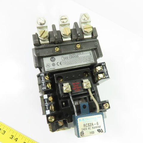 Allen-Bradley 500-COD930 NEMA Size 2 3-Pole AC Contactor 120V Coil 600VAC Ser B