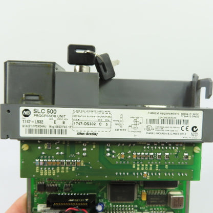 Allen-Bradley 1747-L532 SLC 500 5/03 CPU Processor Unit Ser E Rev 8 W/1747-OS302