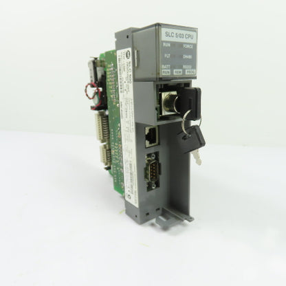 Allen-Bradley 1747-L532 SLC 500 5/03 CPU Processor Unit Ser E Rev 8 W/1747-OS302