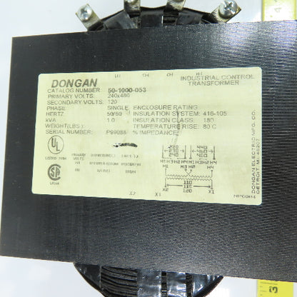 Dongan 50-1000-053 1KVA 1Ph Control Transformer 220/480V Pri 110/120V Sec