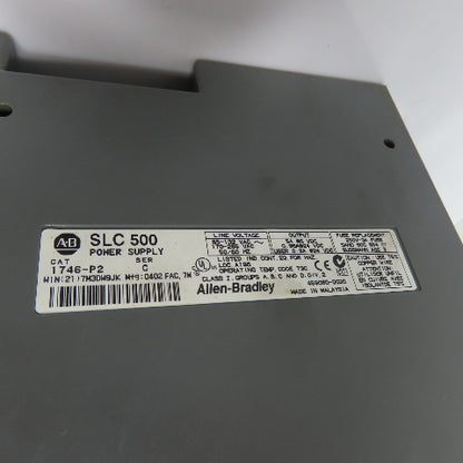Allen-Bradley 1746-A7 SLC 500 Ser B 7-Slot Chassis Rack W/ 1746-P2 Power Supply