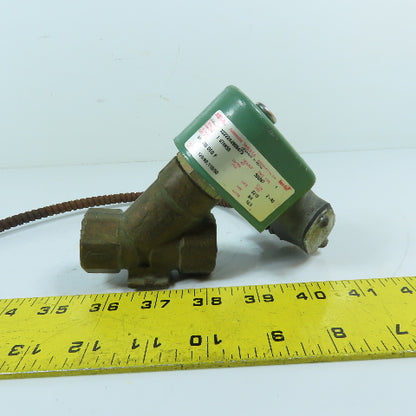ASCO X8222A4909473 3/4" 2-Way Brass Angle Body Steam/Oil Solenoid Valve 120V