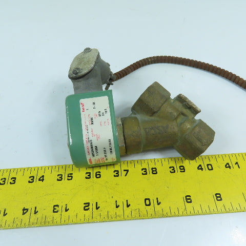 ASCO X8222A4909473 3/4" 2-Way Brass Angle Body Steam/Oil Solenoid Valve 120V