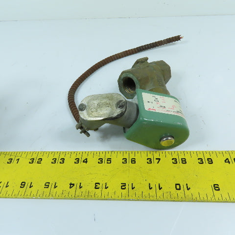 ASCO X8222A4909473 3/4" 2-Way Brass Angle Body Steam/Oil Solenoid Valve 120V