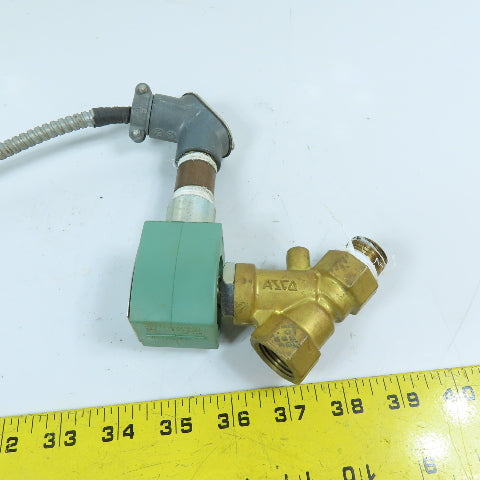 ASCO 8222G066 1/2" 2-Way Normally Closed Brass Steam Solenoid Valve