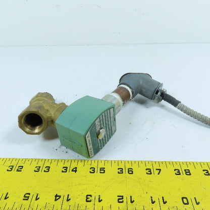 ASCO 8222G066 1/2" 2-Way Normally Closed Brass Steam Solenoid Valve