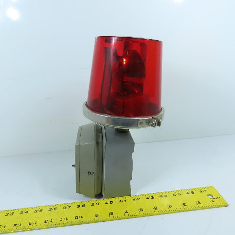 Edwards 874-N5 52-R Rotating Red Beacon & Audible Horn Combination Signal 120V