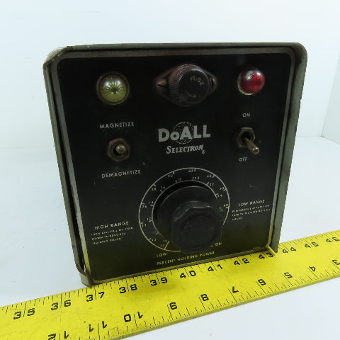 DoALL 100 Selectron Magnetic Chuck Control Rectifier 220V AC/DC
