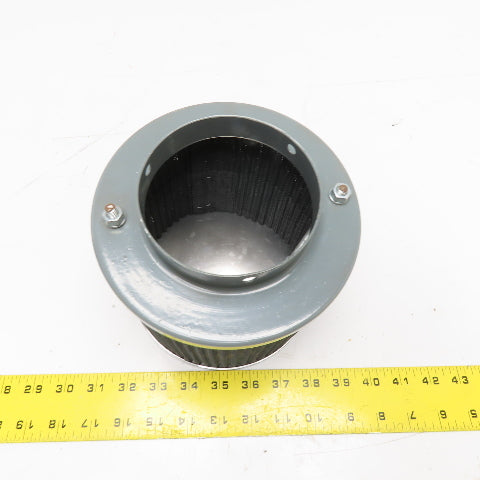4" Cylindrical Pleated Air Intake Filter Element w/Flange Mount