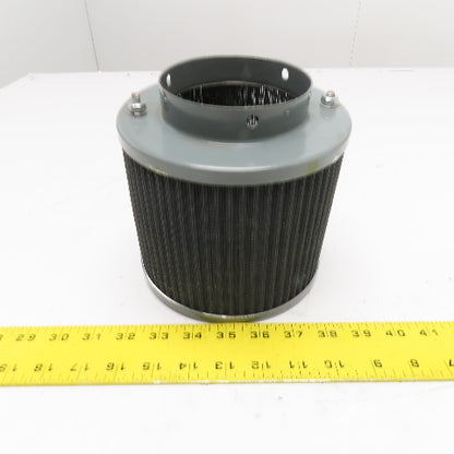 4" Cylindrical Pleated Air Intake Filter Element w/Flange Mount