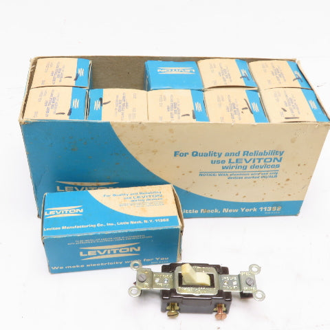 Leviton 5504-1 15A 4-Way AC Quiet Toggle Switch Ivory 120/277V NOS Lot Of 10