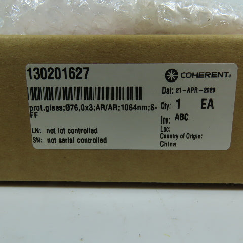 Coherent 130201627 Protective Glass Optical Window AR/AR Coated 76x3mm