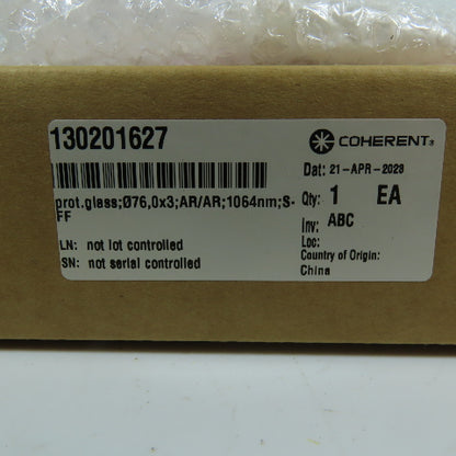 Coherent 130201627 Protective Glass Optical Window AR/AR Coated 76x3mm