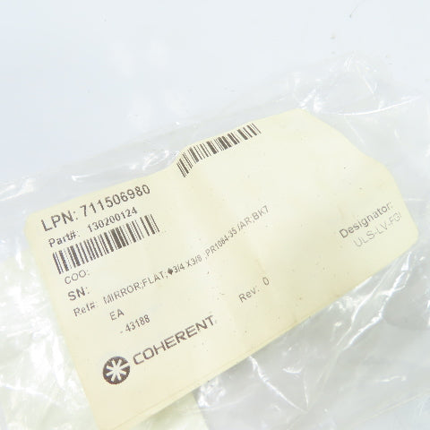Coherent 130200124 Flat Laser Output Coupler Mirror BK7 R=35% 1064nm 3/4in Dia