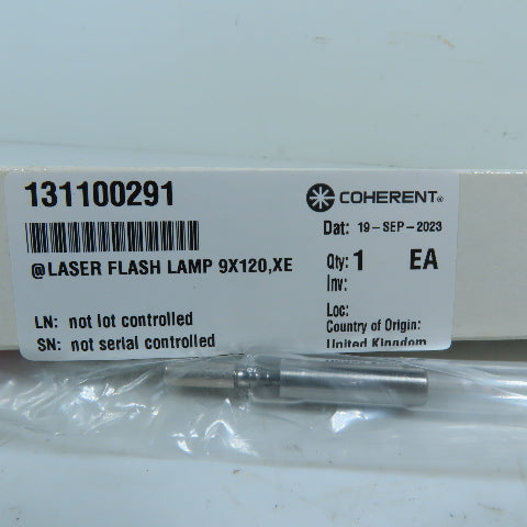 Coherent 131100291 Laser Flash Lamp 9x120 Xenon XE Replacement Arc Lamp