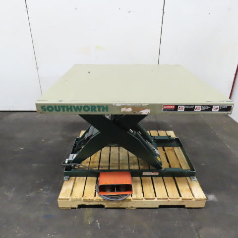Southworth LS4-36 2-Ton 4000LB 48" x 48" Scissor Lift Table 115V 1Ph 43" Lift