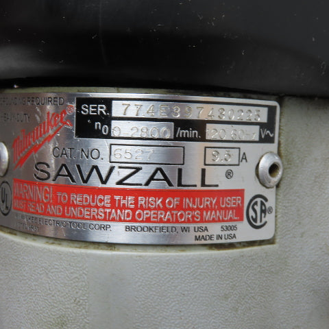 Milwaukee 6527 Super Sawzall Reciprocating Saw 9.5A 120V With Metal Case
