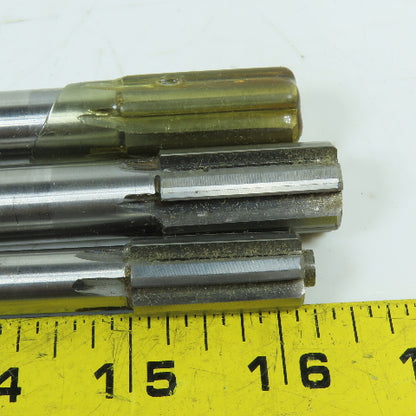 R.R.T. 246520 Set of (3) Straight Shank Chucking Reamers 5/8" 11/16" 9/16"