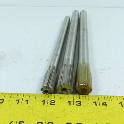 R.R.T. 246520 Set of (3) Straight Shank Chucking Reamers 5/8" 11/16" 9/16"