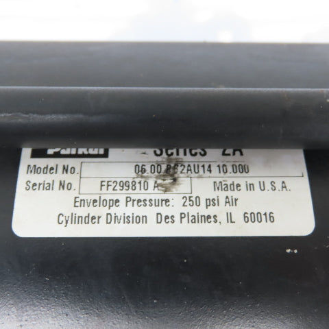 Parker 06.00 BB2AU14 10.000 6" Bore Double Acting Pneumatic Cylinder 10" Stroke