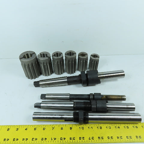 Poland Made Set of (6) HSS Shell Reamers With (4) Arbors 1-1/2"-2-1/2"