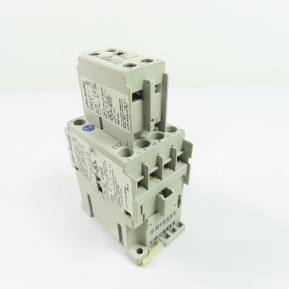 Allen-Bradley 100-C12E*10 12AIEC Contactor 24VDC Coil w/ 100-F Auxiliary Contact