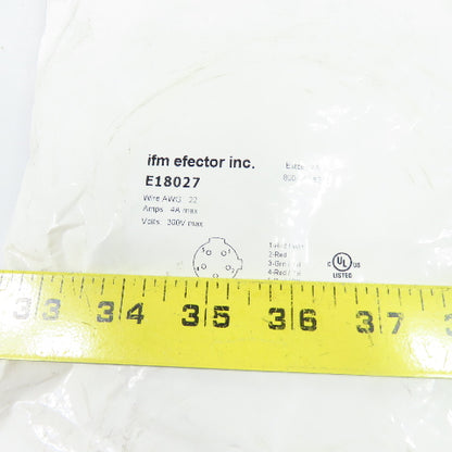 ifm efector E18027 5-Pin Female Right Angle Cordset 4A 300V