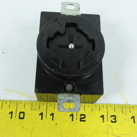 Hubbell 30A 3-Pole Twist-Lock Receptacle W/Weatherproof Spring Cover 600VAC