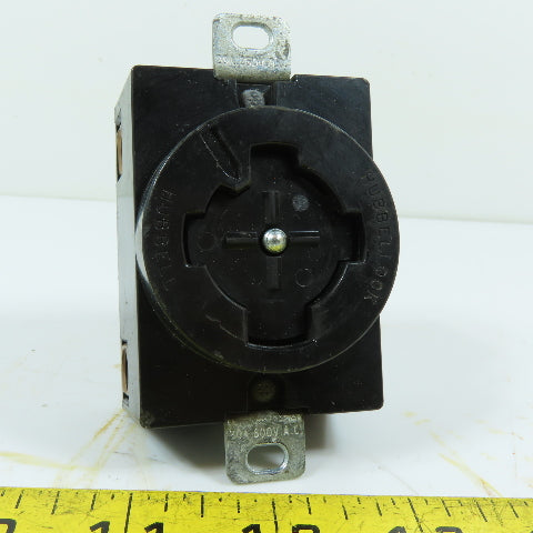 Hubbell 30A 3-Pole Twist-Lock Receptacle W/Weatherproof Spring Cover 600VAC