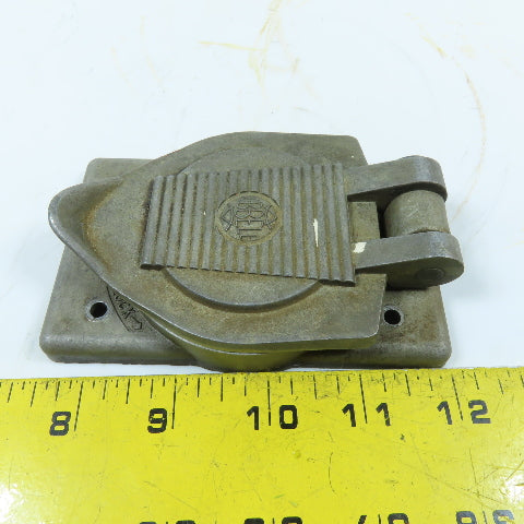 Hubbell 30A 3-Pole Twist-Lock Receptacle W/Weatherproof Spring Cover 600VAC