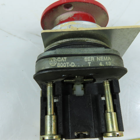 Allen-Bradley 800T-XA 800T-D Red Mushroom STOP Pushbutton Switch NEMA 4/13