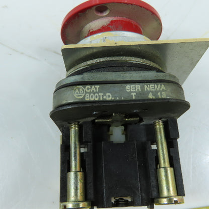 Allen-Bradley 800T-XA 800T-D Red Mushroom STOP Pushbutton Switch NEMA 4/13
